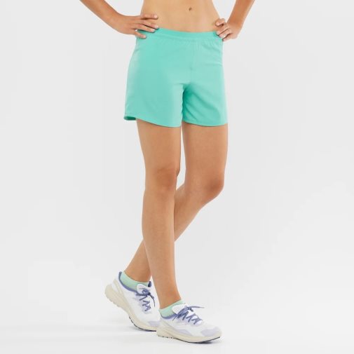 Turquoise Salomon Cross 5'' Women's Running Shorts | IE SD6394